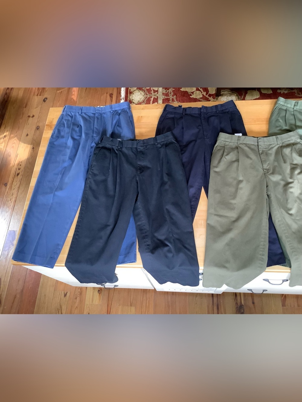 Vintage Lands’ End Traditional Fit Pants 33 x 26.5” Lot of 7 - Picture 3 of 8